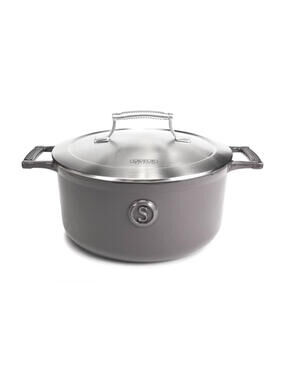NEW Saveur Selects Voyage Series 5qt Enameled Cast Iron Casserole in Gray #POT54